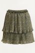 Rok laagjes & gele bloemenprint | Plooirok My Jewellery