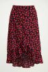 Rok midi rood/roze bloemen | Midi rok bloemen bij My Jewellery