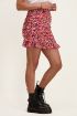 Rode geplooide rok bloemenprint | My Jewellery