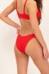 Rood bikini broekje met smalle rib | My Jewellery