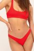 Rood bikini broekje met smalle rib | My Jewellery