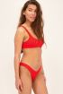 Rood bikini broekje met smalle rib | My Jewellery