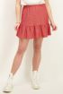 Rood rokje met lurex