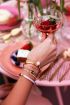 Roze bangle, roestvrijstalen armband