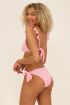 Roze bikini broekje met bloemenprint & strikdetail | My Jewellery