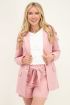 Roze blazer linnen look