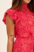 Roze bloemenprint top met smock & ruffles | My Jewellery