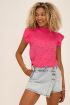 Roze bloemenprint top met smock & ruffles | My Jewellery