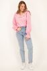 Roze blouse met kraag & stippen | My Jewellery