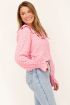 Roze blouse met kraag & stippen | My Jewellery