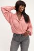 Roze blouse met wijdvallende mouwen | My Jewellery