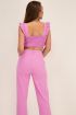 Roze cropped top met ruffles | My Jewellery