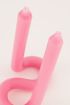 Roze dubbele kaars met draai | My Jewellery