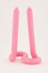 Roze dubbele kaars met draai | My Jewellery