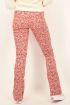 Roze flared broek met bloemenprint