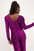 Roze glitter top met laag uitgesneden rug