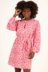 Pink floral print dress with balloon sleeves | My Jewellery
