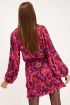 Roze katoenen blouse met swirl print