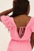 Roze korte jurk met V-Shape | My Jewellery