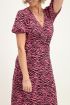 Roze midi jurk met zebraprint
