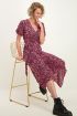 Roze midi jurk met zebraprint