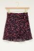 Roze overslagrok met luipaard print