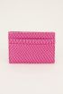 Roze pasjeshouder met croco print