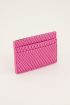 Roze pasjeshouder met croco print