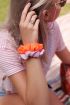 Roze scrunchie basic, Haarelastiekjes