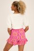 Roze skort met aztec print & ruffle overslag | My Jewellery