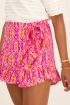 Roze skort met aztec print & ruffle overslag | My Jewellery