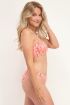 Roze smock top met bloemenprint