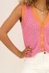 Roze spencer met oranje band & knopen | My Jewellery