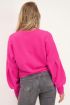 Roze sweater met kabels