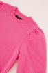 Roze sweater met korte pofmouw