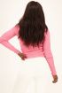 Roze top geribbeld met V-hals | Top | My Jewellery