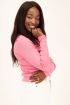 Roze top geribbeld met V-hals | Top | My Jewellery