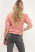 Roze top met ruffle mouw