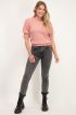 Roze top met ruffle mouw