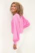 Roze top met grote mouwen