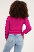 Roze trui met col & ruffle mouwen | My Jewellery