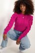 Roze trui met col & ruffle mouwen | My Jewellery