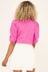 Roze trui met driekwart pofmouw | My Jewellery