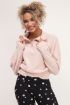 Roze wijdvallende trui met rits | My Jewellery