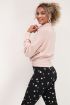 Roze wijdvallende trui met rits | My Jewellery