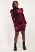 Roze velvet jurk met open rug