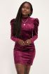 Roze velvet jurk met open rug