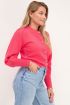 Roze vest met fantasie knoop
