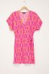 Roze wikkeljurk met aztec print | My Jewellery