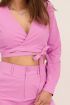 Roze wikkeltop linnen look | My Jewellery